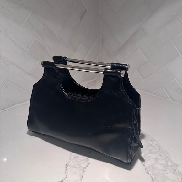 Vintage Faux Leather and Metal Arm Handbag Clutch - Picture 1 of 4